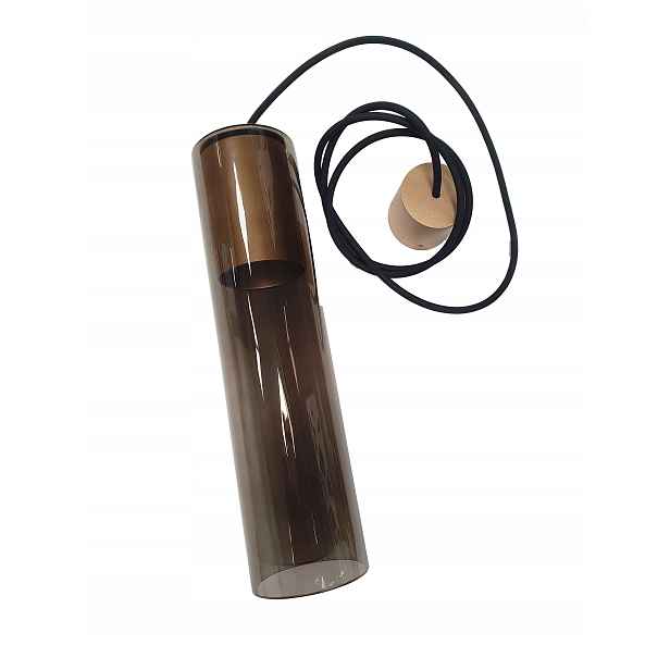 Aqform závěsná lampa Modern Glass Tube Led GU10 zlatá/kouřové sklo