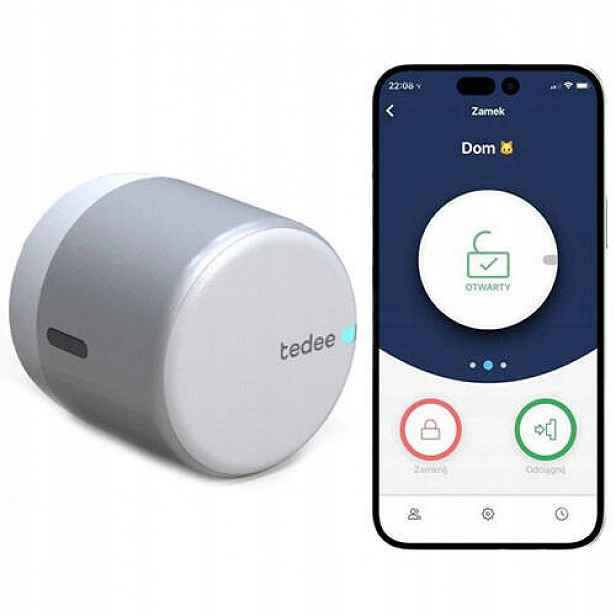 Chytrý zámek Tedee Go Stříbrný do dveří ovládaný telefonem