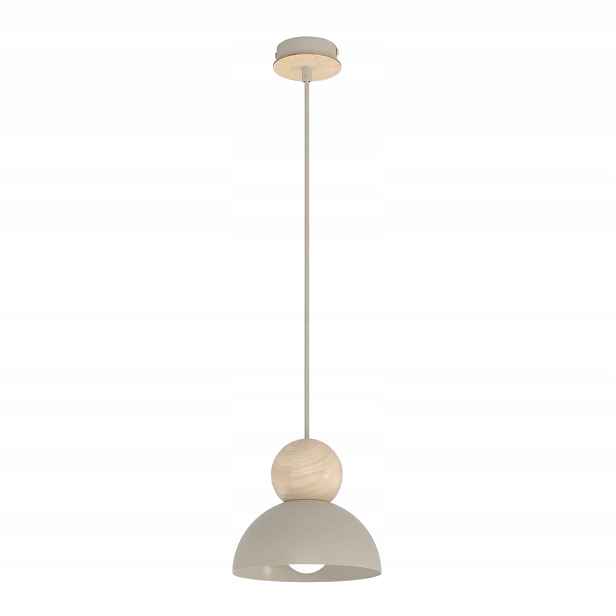 Emibig Kaki závěsná lampa japandi béžová 1xE27 15W dřevo