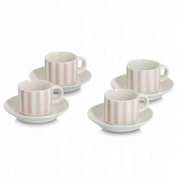 Sada Šálků Na Espresso S Porcelánovými Talířky 70 ML Ø 6 Výška 5 CM