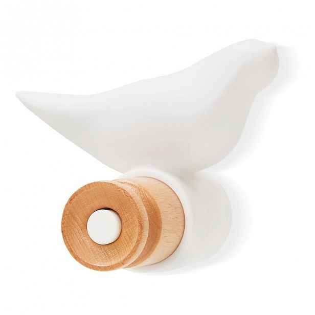 Bílý nástěnný háček loomi.design Bird