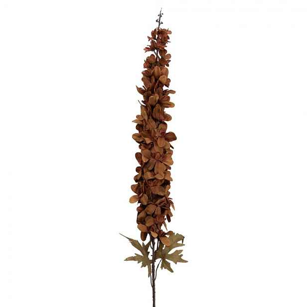 Dekorace umělá květina ostrožka Delphinium s hnědým květem - 8*8*124 cm Clayre & Eef