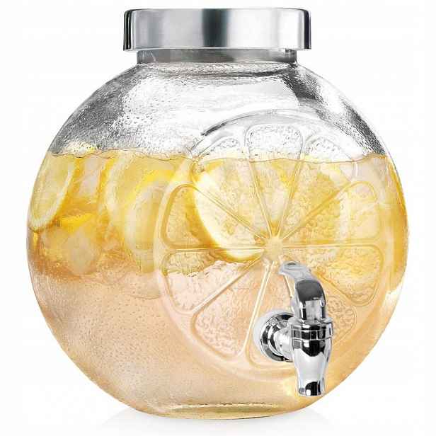 Sklenice Na Nápoje S Kohoutkem Skleněná 5,4 L Citron Orion Na Párty