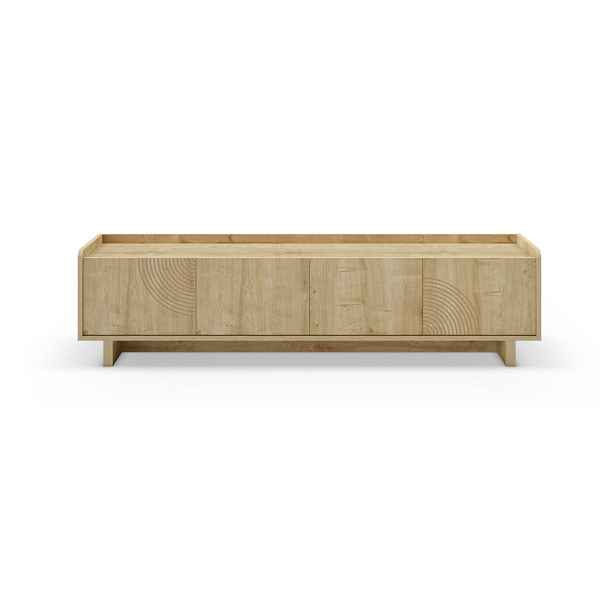 TV stolek v dekoru dubu v přírodní barvě 180x45x40 cm Daira – Marckeric