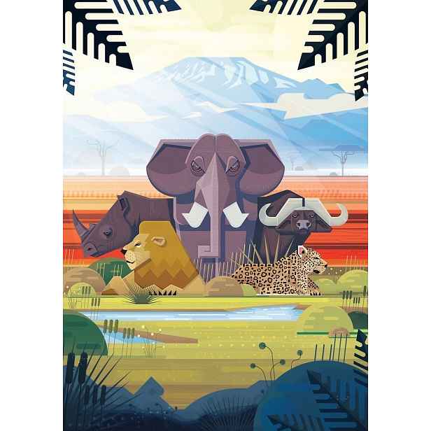 Plakát Afrika Boho Zvířata Umění Retro Vintage FotoPlakát 100x70 cm #7