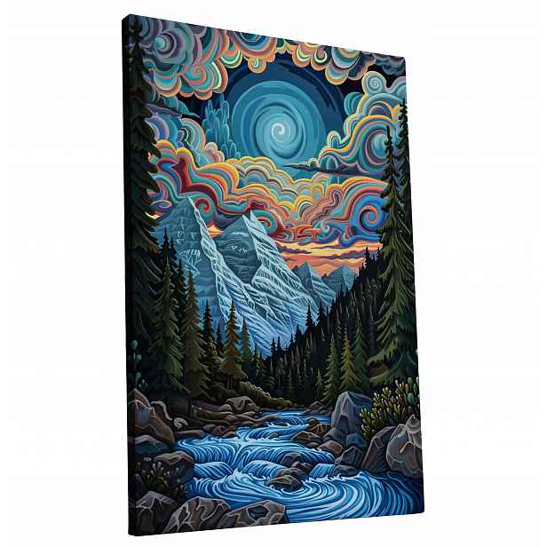 Obraz na plátně Malebná horská krajina do bytu, pokoje, obýváku 60x90