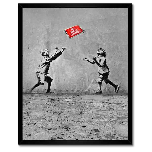 Plakáty v rámu 40x50 Banksy No Ball Games