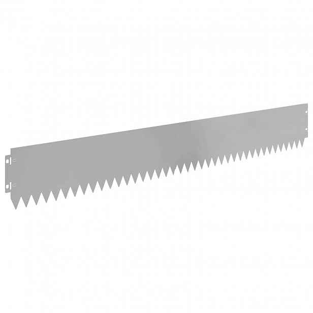 vidaXL Okraj trávníku 10 ks 103 x 15 cm Ocel Stříbrná
