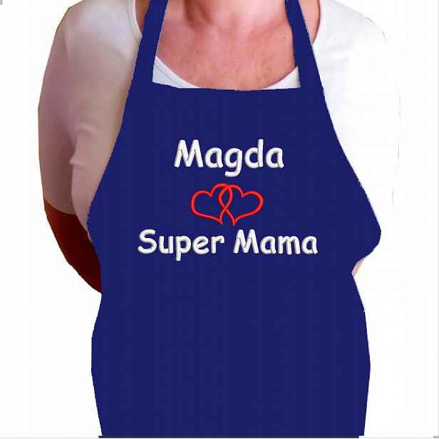 Dárek na Svátek Matek pro matku tchyně, Personalizovaná Zástěra s výšivkou