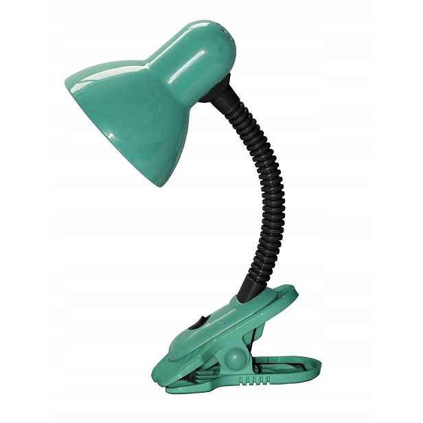 noční stolní lampa pro děti s nastavitelným klipem, zelená, černá Rabalux
