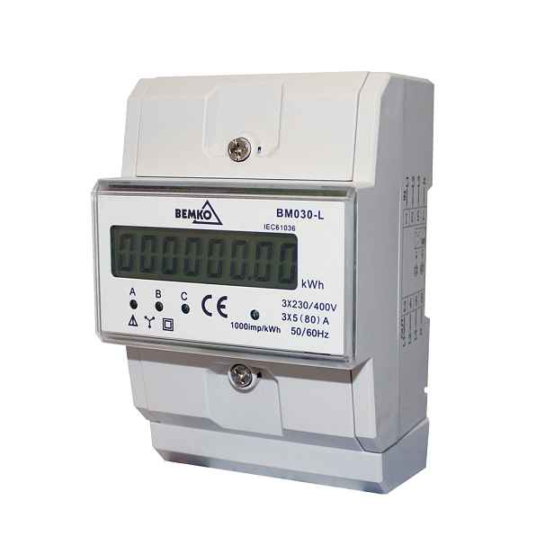 Počítadlo Bemko 230 V IP20 80 A