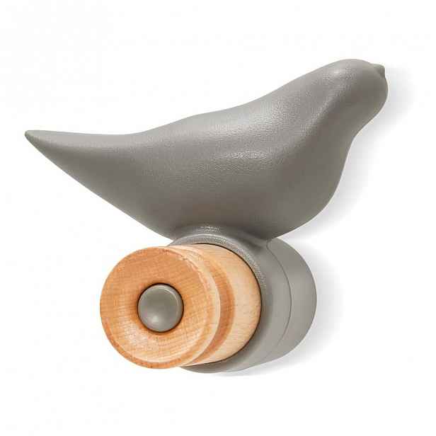 Šedý nástěnný háček loomi.design Bird