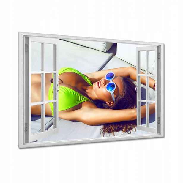 Obrazy 120x80 Limetkové bikiny Holka