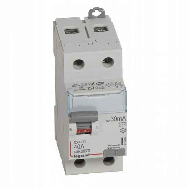 Diferenciální spínač Legrand 411505 DX3-ID 2P 230V 40A Ac 30mA 2 moduly