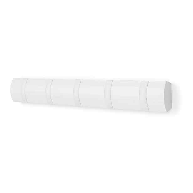 Matně bílý nástěnný věšák z borovicového dřeva 51 cm Flip – Umbra