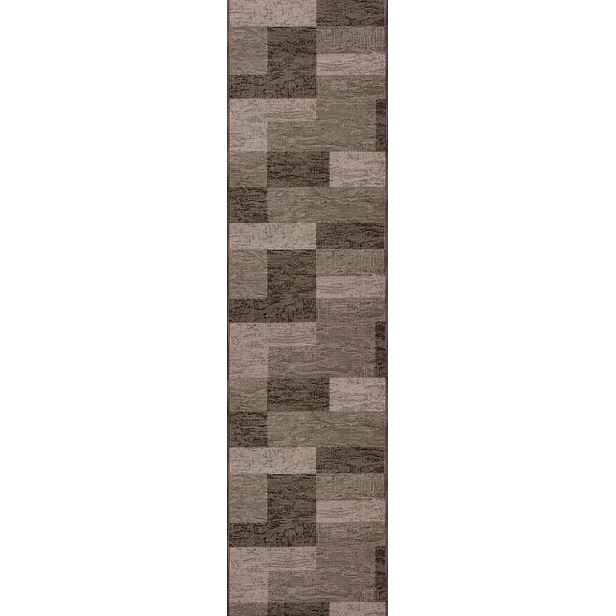 Protiskluzový běhoun na míru Icona 44, šíře 67 cm, hnědá, chodba / předsíň, Associated Weavers