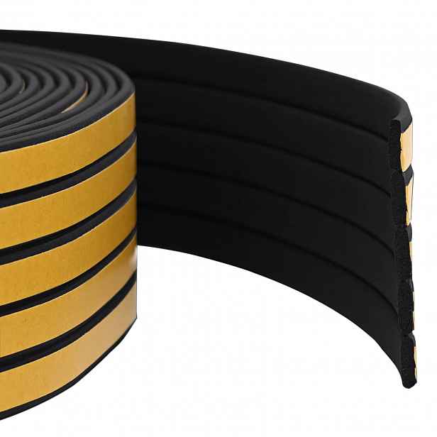 vidaXL Samolepicí okenní těsnění Černá 9 x 3 mm 12 m EPDM pěna