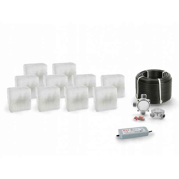 10x Led nájezdové svítidlo 12V IP68 Bz 14x14 cm