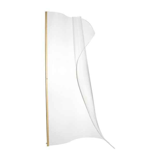 Hliníková LED stojací lampa ve zlaté barvě se stínidlem z akrylového skla (výška 105 cm) Siderno – Nova Luce