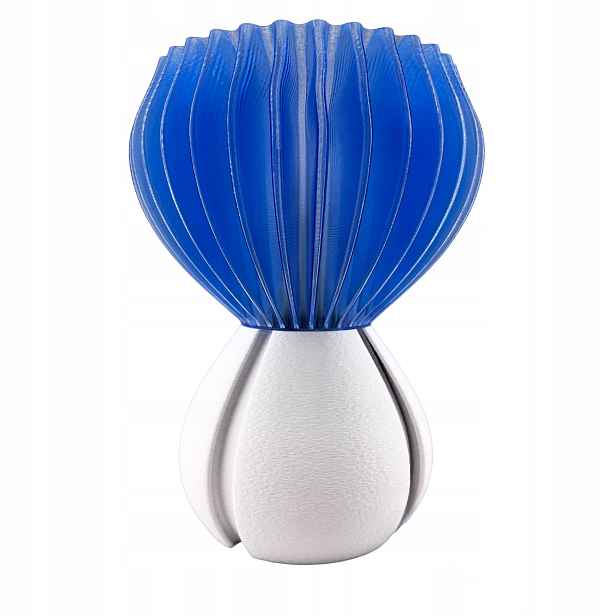 Stolní lampa Noční 3D Forge Saku E27 29 cm Designová bílá modrá