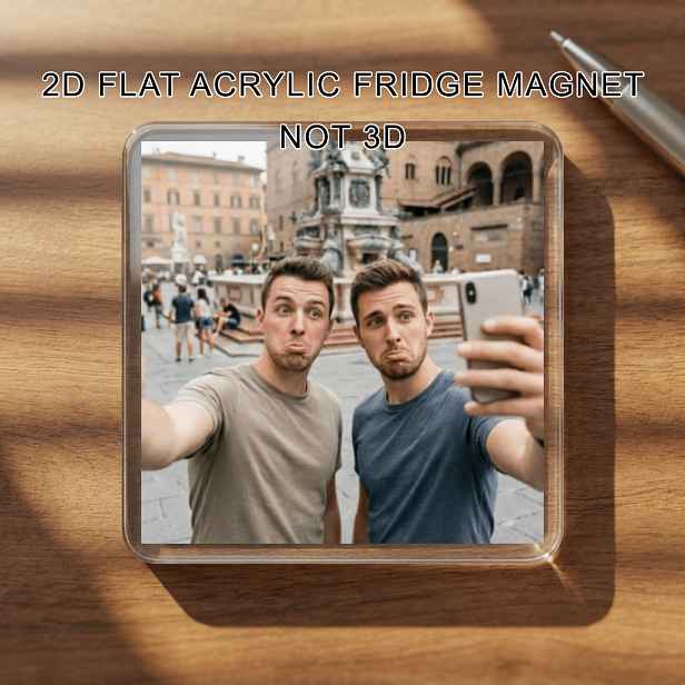 TEMU 1 ks/3 ks Vlastní magnet s portrétem nejlepšího přítele, Personalizovaný akrylový magnet na lednici s fotografií, Teplý suvenýr na bílou tabuli,