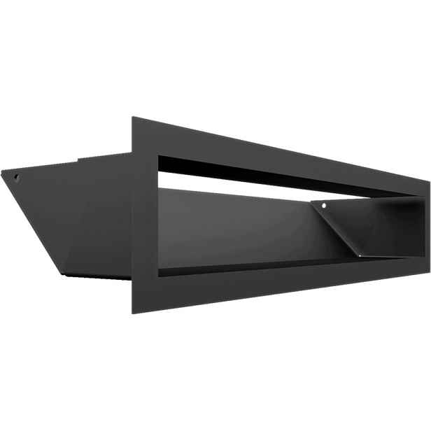 Ventilační mřížka do krbu Kratki Luft 9x40 černá Mat Slim