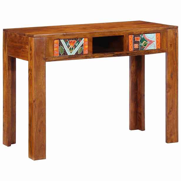 vidaXL Stůl na psaní se zásuvkou s úložištěm Hnědá 100 x 50 x 75 cm