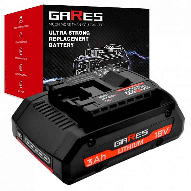 Baterie Akumulátor Gares pro Bosch Gba 1600A016GB Články 21700 18V 3,0Ah
