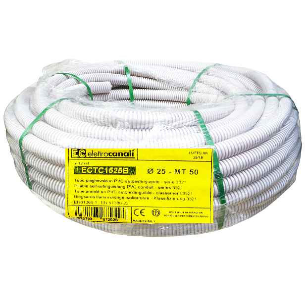 Chránič kabelů 25 mm 750N Pvc husí krk 50 m 25/20 vnější Uv odolná