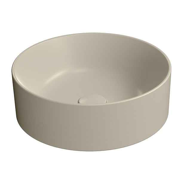 GSI KUBE X keramické umyvadlo na desku, průměr 40cm, creta mat