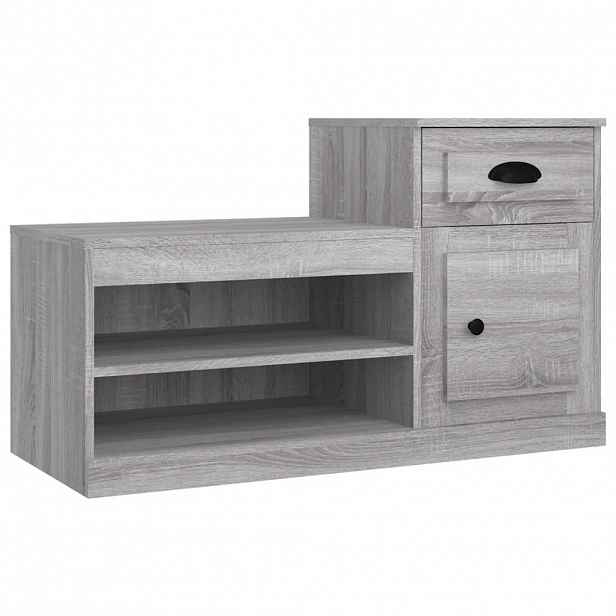 vidaXL Botník šedý sonoma 100 x 42 x 60 cm kompozitní dřevo