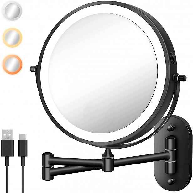 Led Podsvícené Zvětšovací Zrcátko Pro Líčení Holení 10X