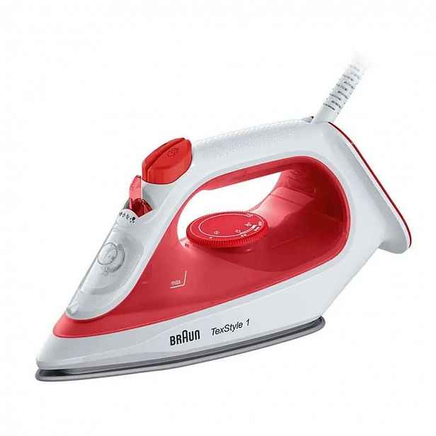 Braun - Napařovací žehlička TexStyle 1 SI1019RD, bílá/červená 8021098000774