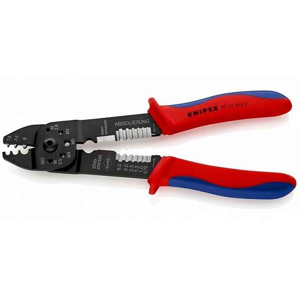 Černé lisovací kleště s nástavci 230 mm 9721215C Knipex