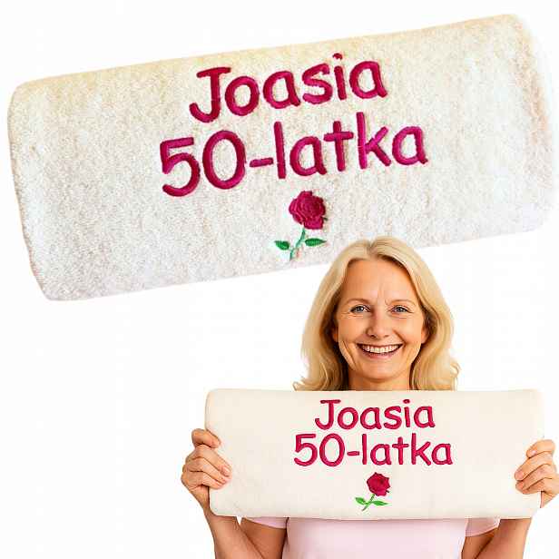 Dárek k 50. Narozeninám pro ženu, muže, tátu, tetu, strýčka, Ručník