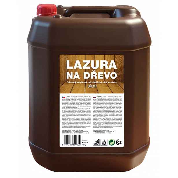 Lazura na dřevo ořech 10l