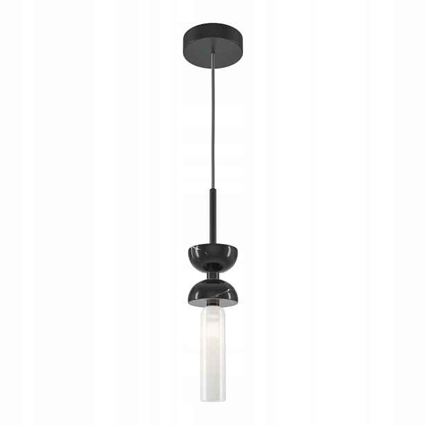 Maytoni Kyoto závěsná lampa černý mramor tuba sklo 1xG9 28W