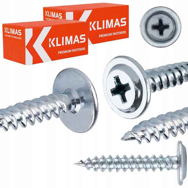 Podložkové vruty do dřeva 4,2 x 25 mm 1000 ks Klimas Wpc