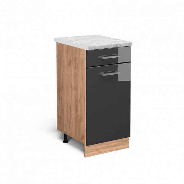 Vicco SPODNÍ SKŘÍŇKA KUCHYŇSKÉ LINKY R-Line Antracitový vysoký lesk 40 cm PD Mramor