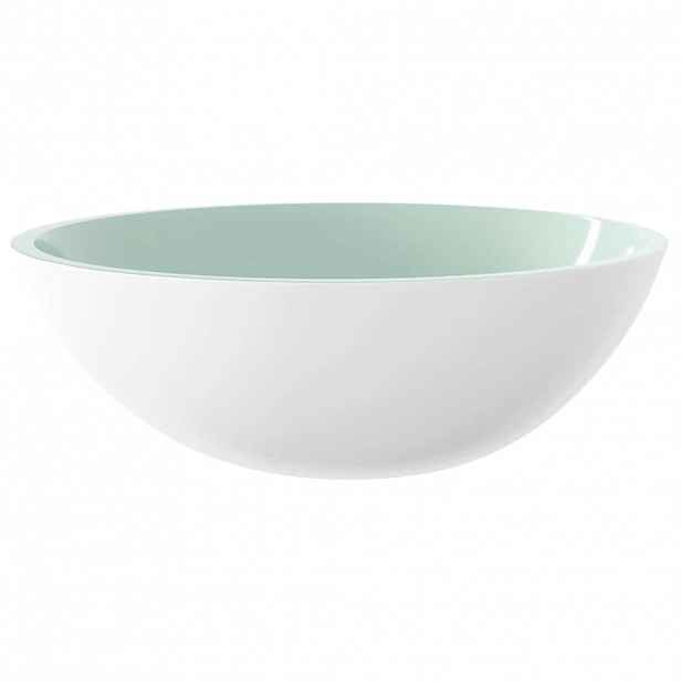 vidaXL Umyvadlo sklo 50 x 37 x 14 cm bílé