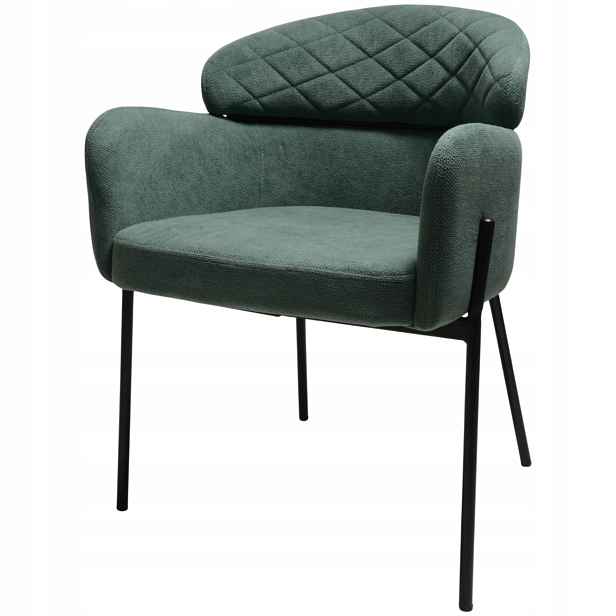 Křeslo Detroit Zelená Curio Moderní křeslo Obývací pokoj Glamour Kuchyně