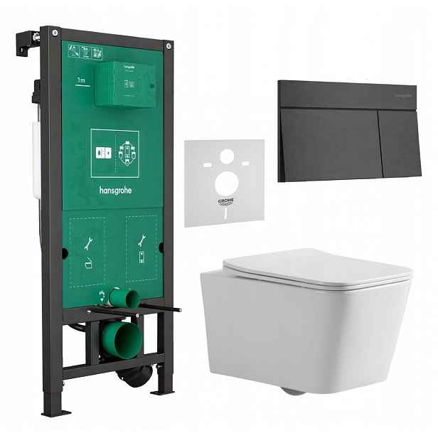 7v1 Wc Set Stelaz Hansgrohe iFrame Wc Mísa Imprese Tornado+tlačítko