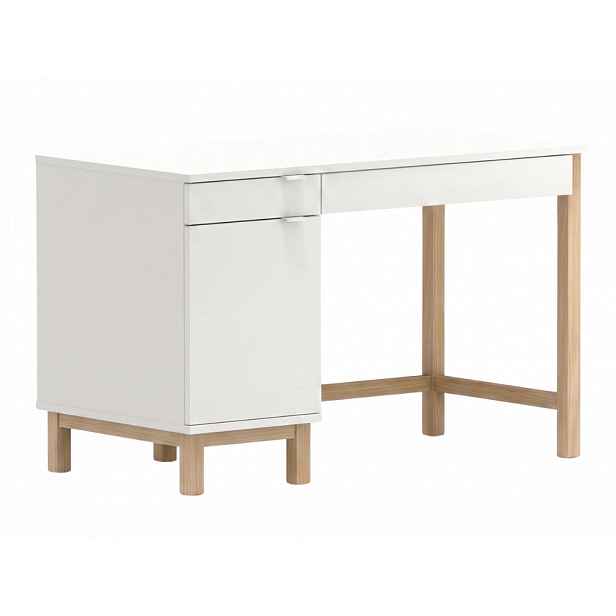 Dětský psací stůl MODEL se šuplíky a skříňkou Zvolte barvu: Bílá s bílým úchytem, Zvolte rozměr: 100x60 cm, Zvolte stranu: Levá