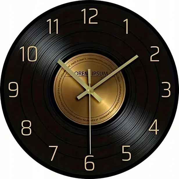 Nástěnné hodiny ze skla v retro stylu, tichý mechanismus, dekorace 30 cm