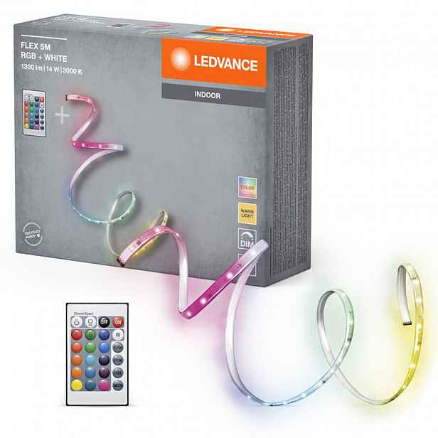 Pásek Led pásek 14W 3000K teplý RGBw Dálkový Ovladač 5M Flex Ledvance
