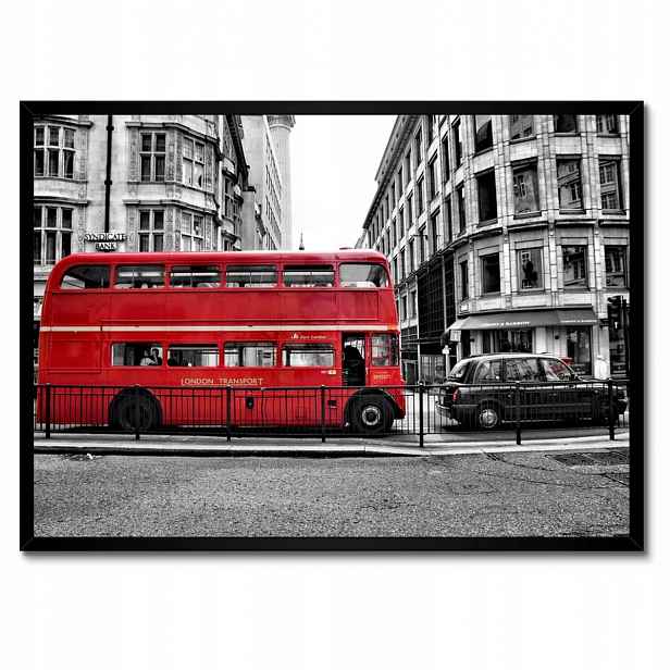 Plakáty v rámu 70x50 Červený autobus Londýn