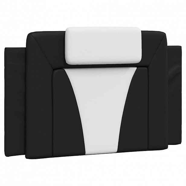 vidaXL Polštář na čelo postele Viana černý a bílý 80 cm umělá kůže