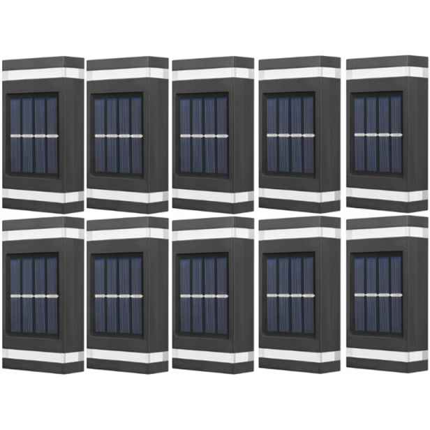 10x Venkovní solární Led lampa Světlo Nástěnné svítidlo na zeď senzor