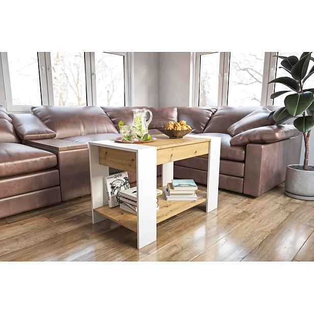 Casarredo Konferenční stolek RIO 2 dub artisan/bílá mat