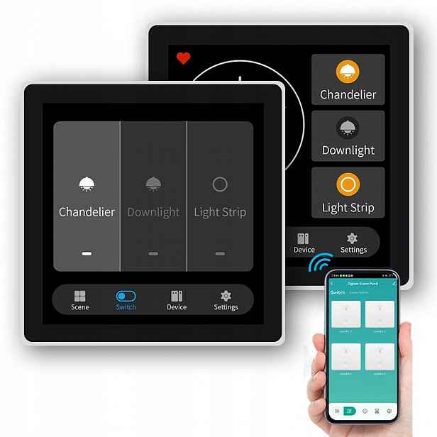 LCD panel dálkové ovládání scén Tuya Zigbee